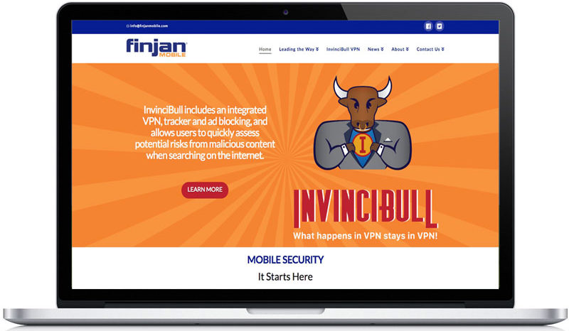 Finjan Mobile Homepage